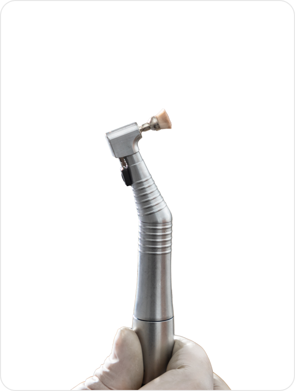 Dentist polishing hand piece